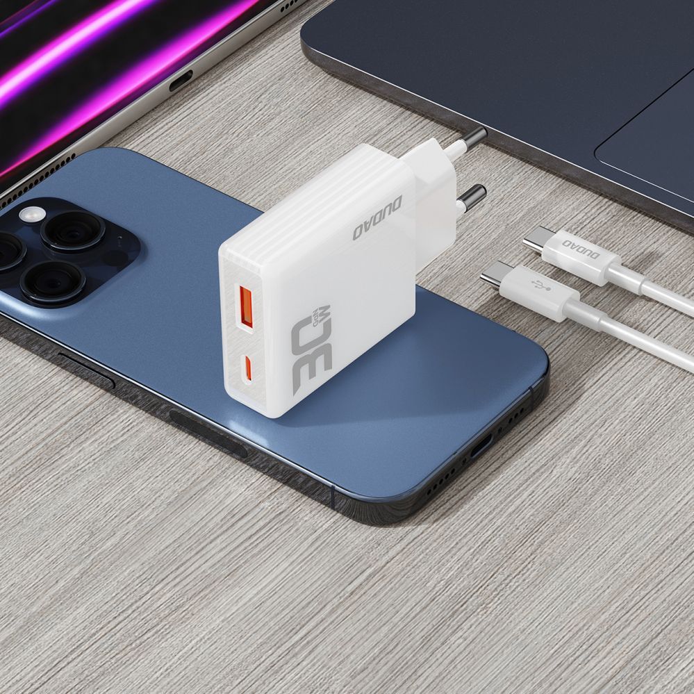 Adaptrid Dudao  with USB‑C cable White