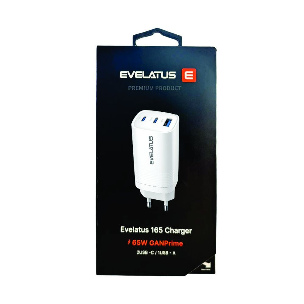 Adaptrid Evelatus  65W Max Fast Charger EU USB-C1/USB-C1/USB-A White