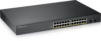 Серверы ZYXEL NETWORKS  ZYXEL GS1900-24HP V2, 24-PORT GBE L2 POE SMART SWITCH, RACKMOUNT, 170 WATT (5Y WARRANTY)