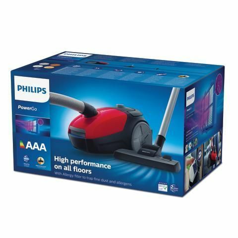 Пылесос Philips  Vacuum cleaner FC8243/09	 Bagged, Power 900 W, Dust capacity 3 L, Red/Black