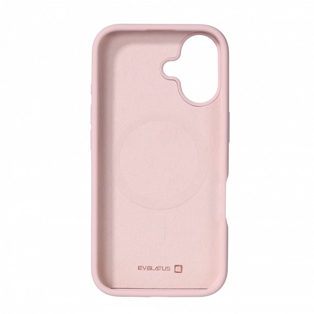 Tagakaaned Evelatus Apple iPhone 16 Premium Magsafe Soft Touch Silicone Case Pink Sand