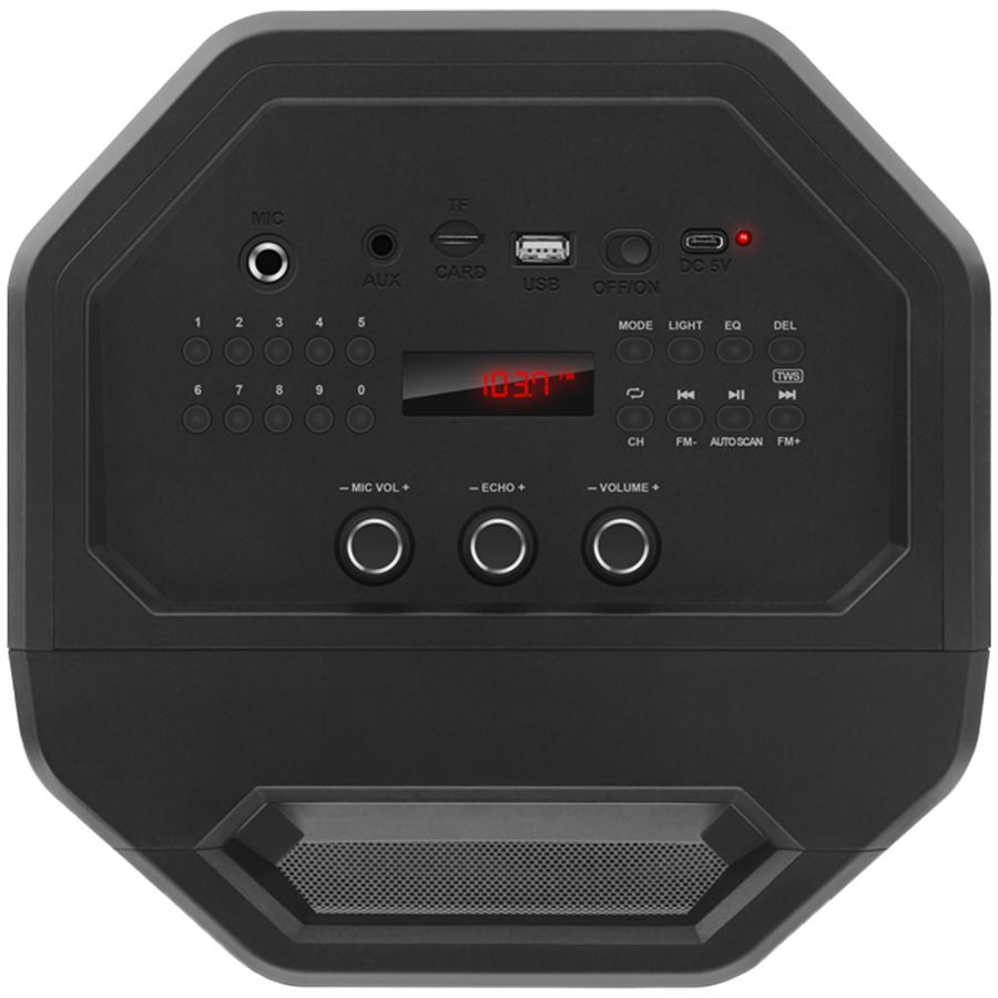 Bluetooth speakers Sven  Speaker SVEN PS-650, black (50W, TWS, Bluetooth, FM, USB, microSD, LED-display, 4000mA*h)