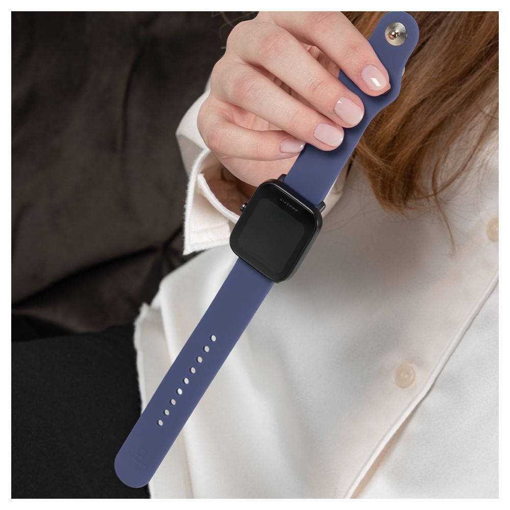 Strap Evelatus  Evelatus Watch 20mm Silicone Loop Watch Straps (130mm M/L) Blue
