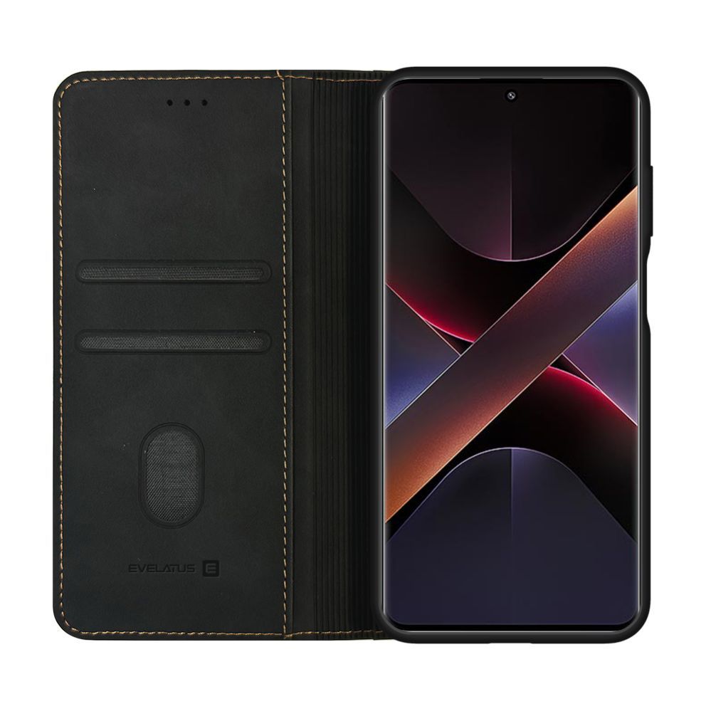 Kaaned - kaaned Evelatus Xiaomi Redmi Note 14 Pro 4G / Poco X7 Book Case Folio Black