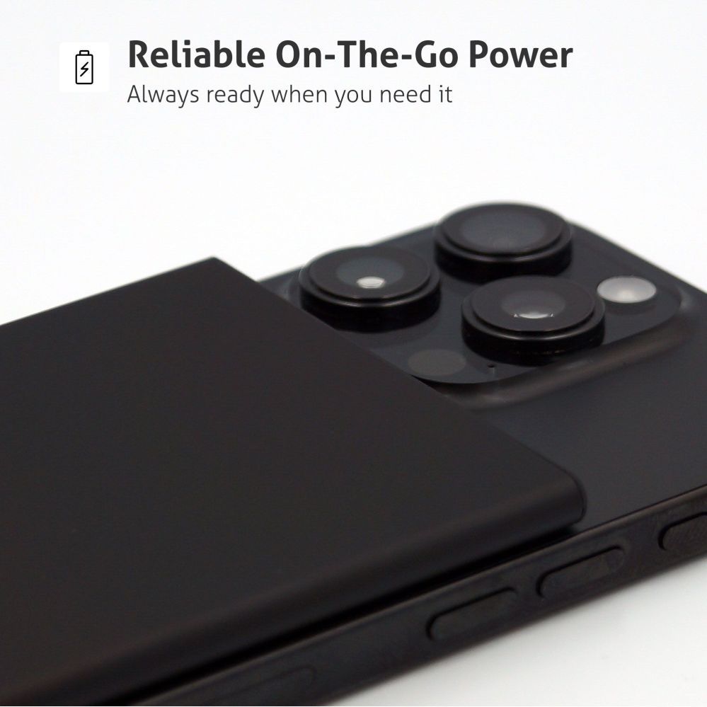 Väline aku Evelatus  Evelatus 3000mAh Power Bank Super Slim With Wireless charging EVEP03PBSSB Black