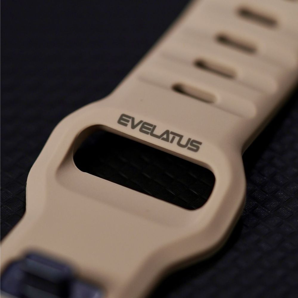 Strap Evelatus  Evelatus Watch 42/44/45 Sport Silicone Loop Anthracite Gray