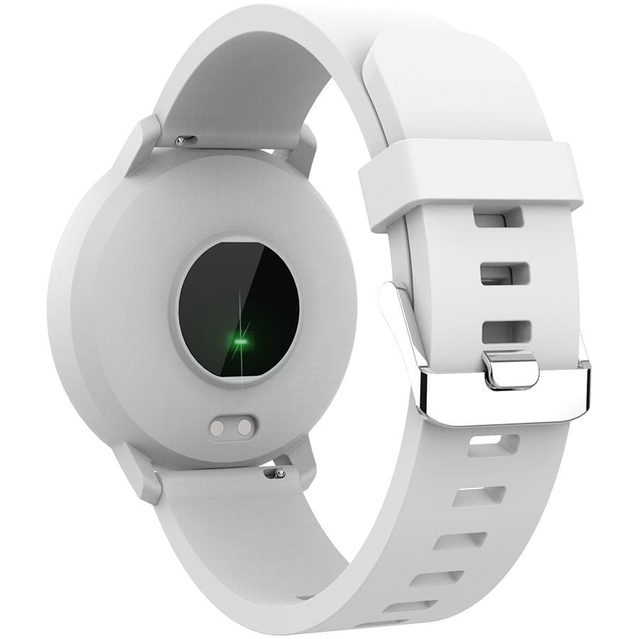 Nutikell Canyon  CANYON Lollypop SW-63, Smart watch, 1.3inches IPS full touch screen, Round watch, IP68 waterproof, multi-sport mode, BT5.0, compatibility with iOS and android, Silver white, Host: 25.2*42.5*10.7mm, Strap: 20*250mm, 45g