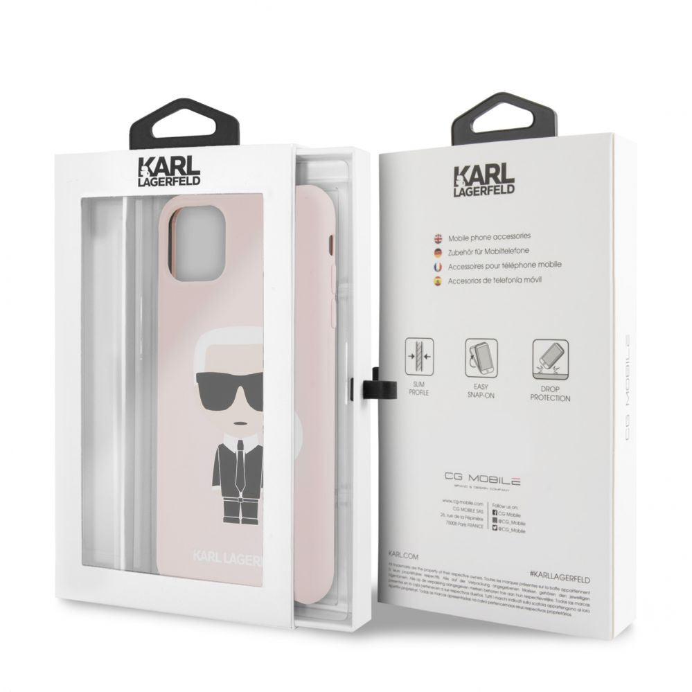 Tagakaaned Karl Lagerfeld Apple iPhone 11 Pro Max Silicone Fullbody Ikonic Pink Pink