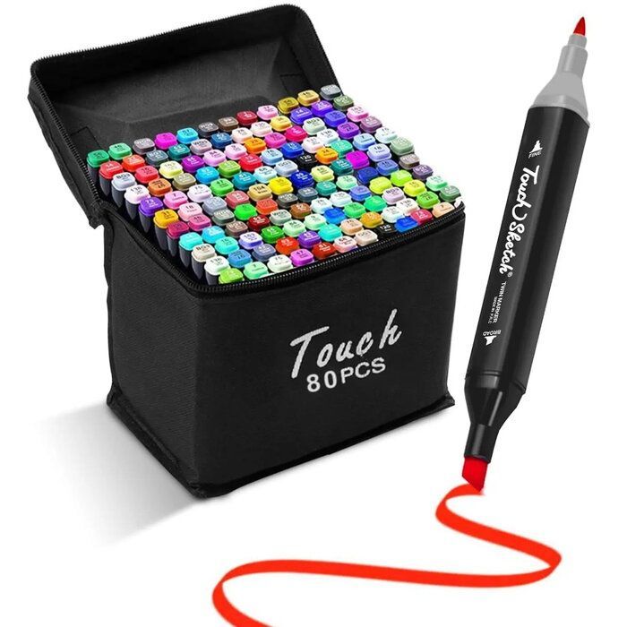 игрушки iLike  Toy Super Set of 80pcs Color Markers with zipper carrying bag