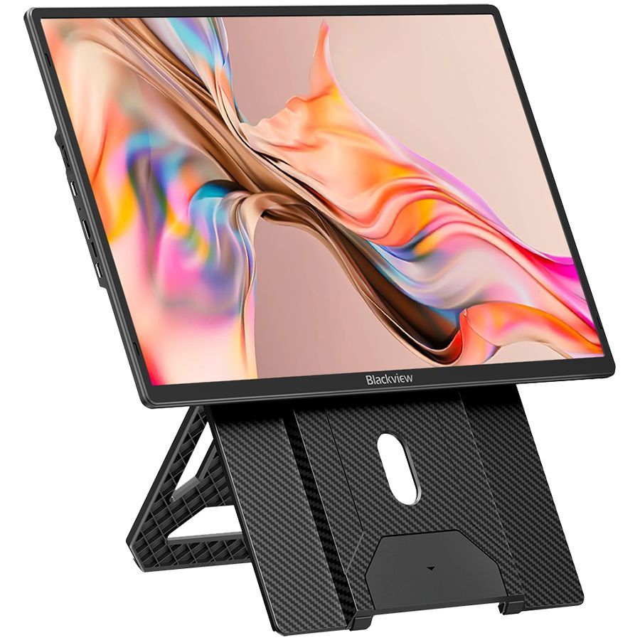 Monitor Blackview  Portable monitor Blackview Table 9 LCD Monitor 16inch IPS FHD 1920x1200 16:9 LCD 60Hz 178 USB-C 3.1x2 Full 1xminiHDMI 368x237x29.5mm Plug into Laptop, PC, Game Console, and More, Plug & Play Black