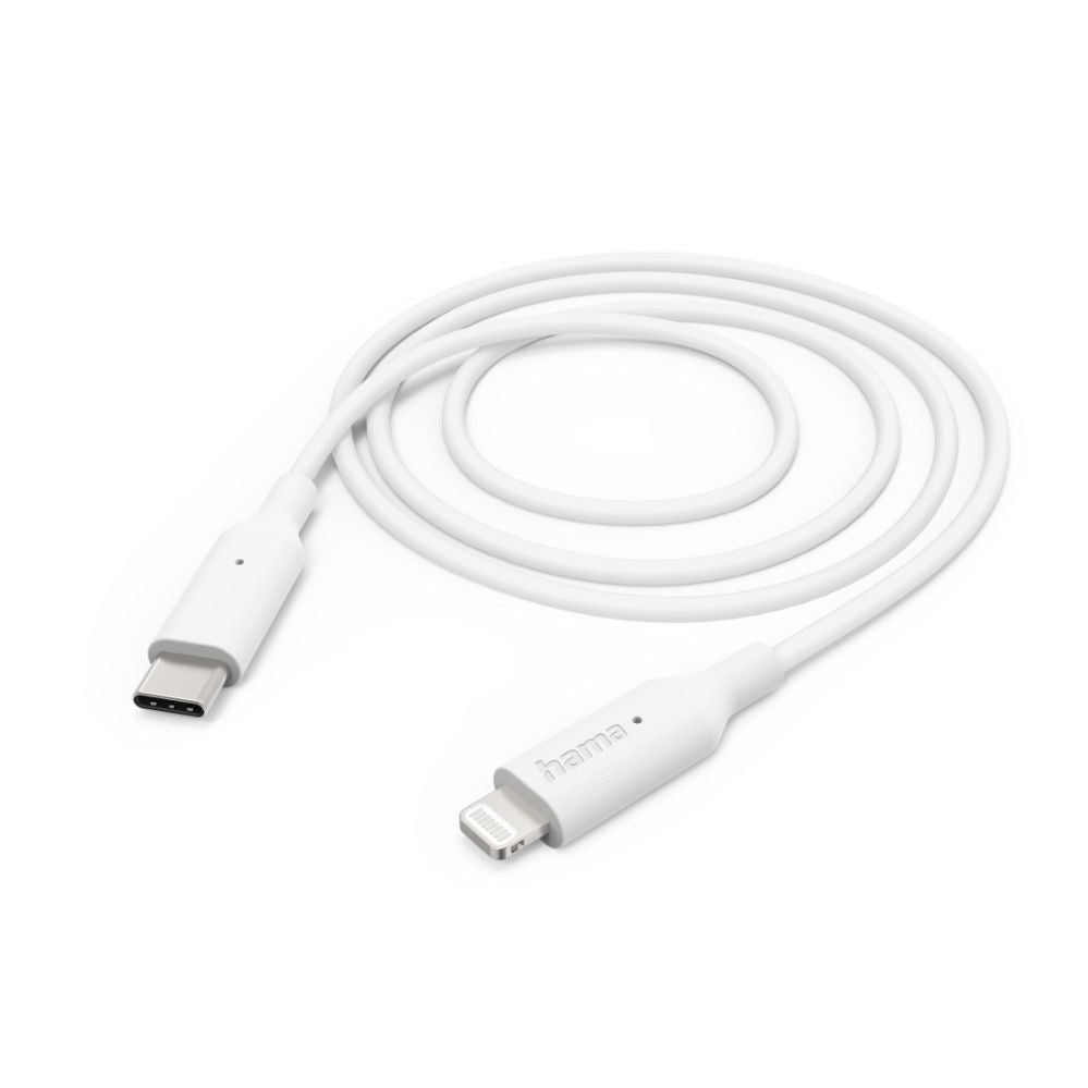 Cable Hama  Hama 00201598 Charging Cable, USB-C - Lightning 1m white