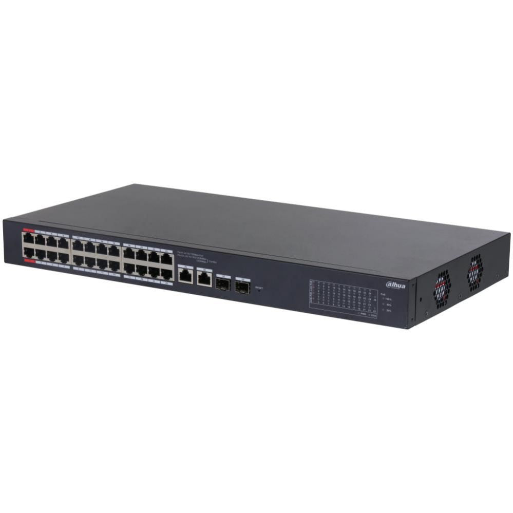 Võrgulülitid DAHUA  Switch||CS4226-24ET-240|Desktop/pedestal|Rack 1U|24x10Base-T / 100Base-TX|2x10/100/1000BASE-T/SFP combo|2|26|PoE ports 24|240 Watts|CS4226-24ET-240