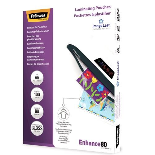 Офисные принадлежности Fellowes  LAMINATOR POUCH IMAGELAST/A5 80 100PCS 5306002