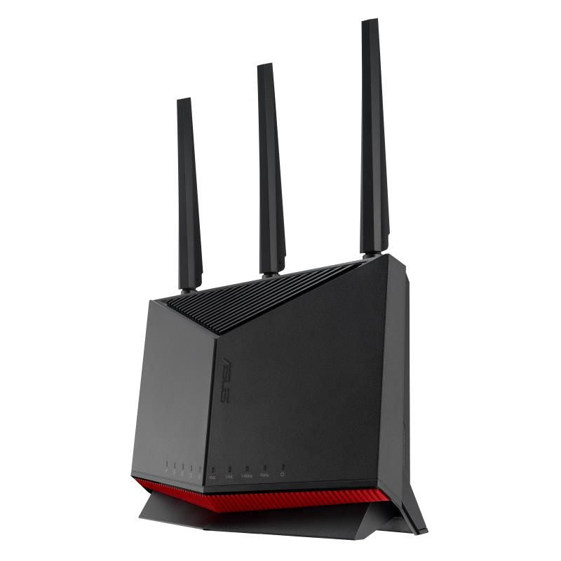 Routers Asus  Wireless Router||6800 Mbps|Mesh|Wi-Fi 5|Wi-Fi 6|Wi-Fi 6e|Wi-Fi 7|IEEE 802.11a|IEEE 802.11b|IEEE 802.11g|IEEE 802.11n|IEEE 802.11ac|IEEE 802.11ax|USB 2.0|3x2.5GbE|LAN \ WAN ports 2|Number of antennas 4|RT-BE86U