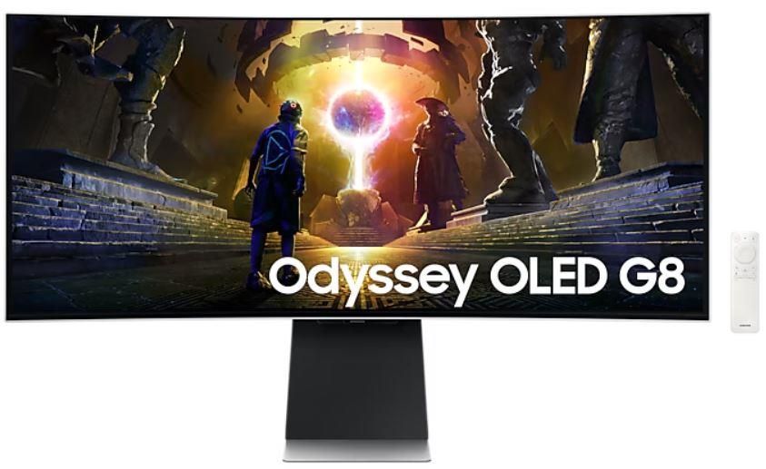Монитор Samsung  Monitor||34"|Gaming/Smart/Curved/21 : 9|Panel OLED|3440x1440|21:9|175Hz|0.03 ms|Speakers|Swivel|Height adjustable|Tilt|LS34DG850SUXDU