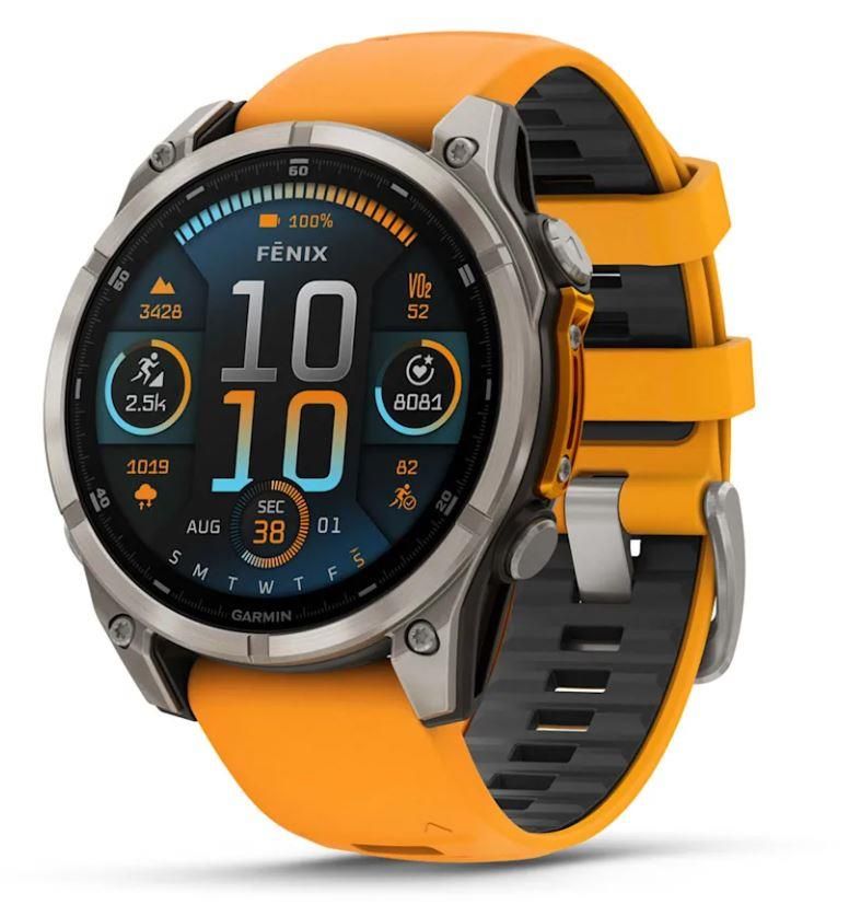 Smart watches Garmin  SMARTWATCH FENIX 8 SAPPHIRE/ORANGE 010-02904-11