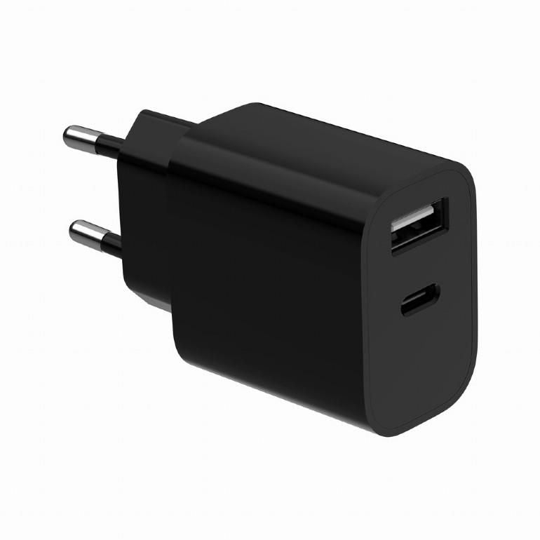Laadijad ja juhtmed Gembird  CHARGER USB UNIVERSAL BLACK/2P TA-UC-2AC12-01-BK