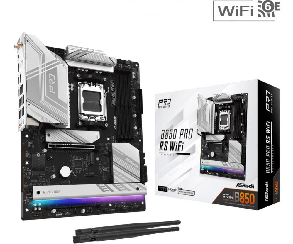 AMD protsessori emaplaat Asrock  Mainboard||AMD B850|SAM5|ATX|Memory DDR5|Memory slots 4|1xPCI-Express 4.0 16x|1xPCI-Express 5.0 16x|1xM.2|1xHDMI|1xAudio-In|1xAudio-Out|1xMicrophone|6xUSB 2.0|4xUSB 3.2|2xUSB-C|1xRJ45|B850PRORSWIFI