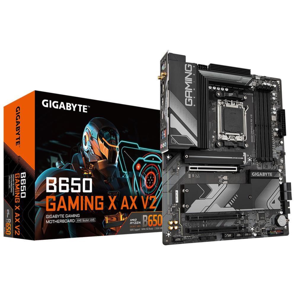 Motherboard for AMD processors Gigabyte  Mainboard||AMD B650|SAM5|ATX|Memory DDR5|Memory slots 4|1xPCI-Express 16x|1xPCI-Express 3.0 1x|3xM.2|1xHDMI|1xDisplayPort|3xUSB 2.0|4xUSB 3.2|1xUSB-C|1xPS/2|1xRJ45|3xAudio port|B650GAMINGXAXV21.2