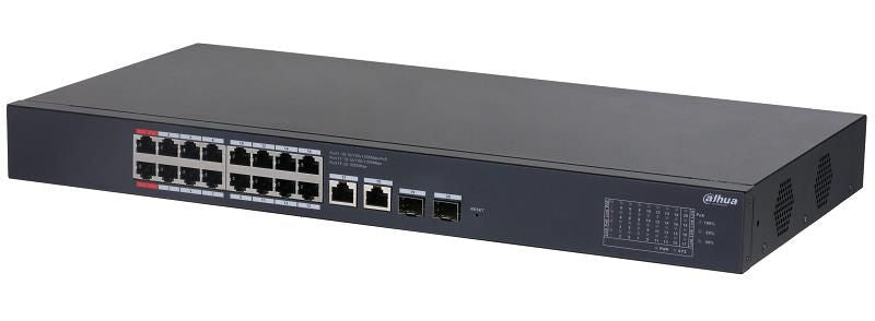 Võrgulülitid DAHUA  Switch||Desktop/pedestal|Rack|16x10Base-T / 100Base-TX / 1000Base-T|2xSFP|PoE ports 16|CS4220-16GT-240