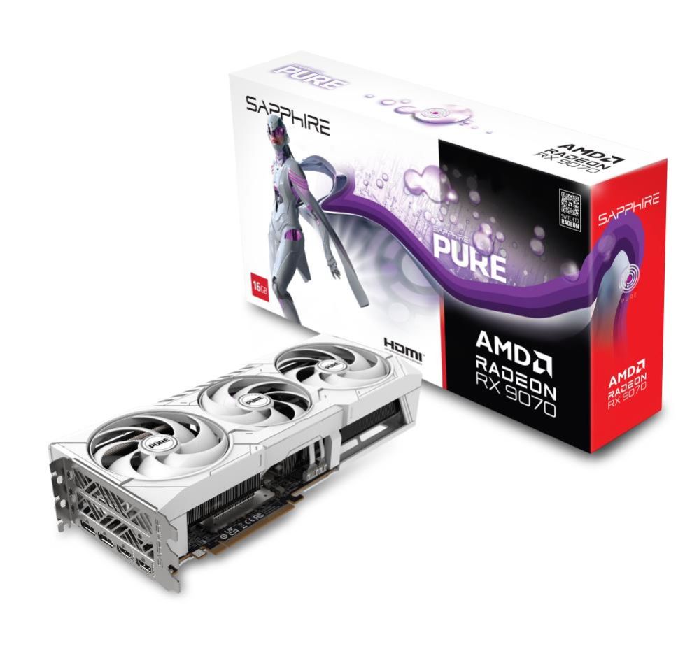 Graphic card / Video cards Sapphire  Graphics Card||AMD Radeon RX 9070|16 GB|GDDR6|256 bit|PCIE 5.0 16x|Triple slot Fansink|2xHDMI|2xDisplayPort|11349-02-20G