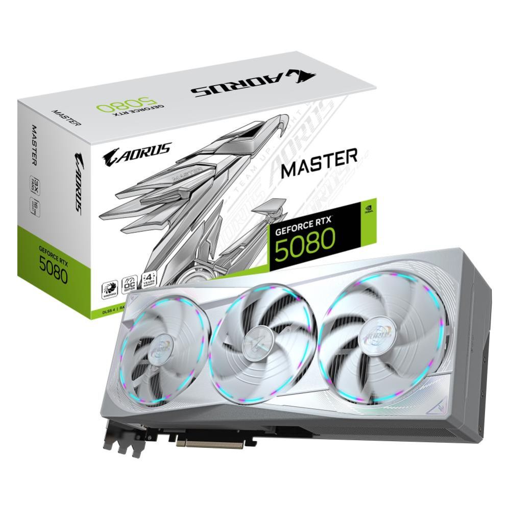 Графическая карта / Видеокарты Gigabyte  Graphics Card||NVIDIA GeForce RTX 5080|16 GB|GDDR7|256 bit|PCIE 5.0 16x|GPU 2617 MHz|Dual Slot Fansink|1xHDMI|3xDisplayPort|GV-N5080AORUSMICE-16GD
