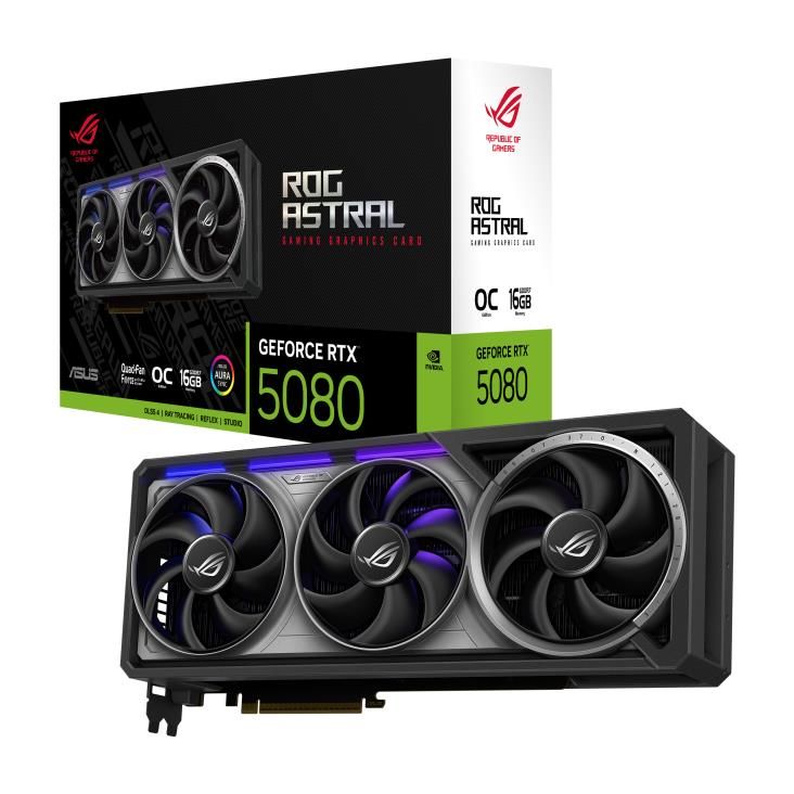 Графическая карта / Видеокарты Asus  Graphics Card||NVIDIA GeForce RTX 5080|16 GB|GDDR7|256 bit|PCIE 5.0 16x|Triple slot Fansink|2xHDMI|3xDisplayPort|ASTRAL-RTX5080-O16G-GAM