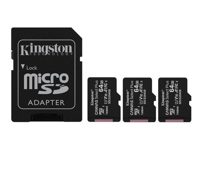 Другой аксессуар для компьютера Kingston  MEMORY MICRO SDXC 64GB UHS-I/3PACK SDCG4/64GB
