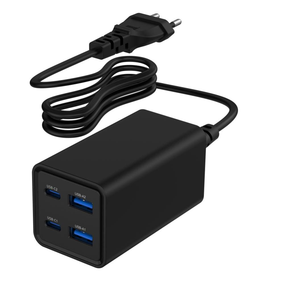 Laadijad ja juhtmed Gembird  CHARGER USB UNIVERSAL 4P 65W/TA-UC-2A2C-PD65-01-BK