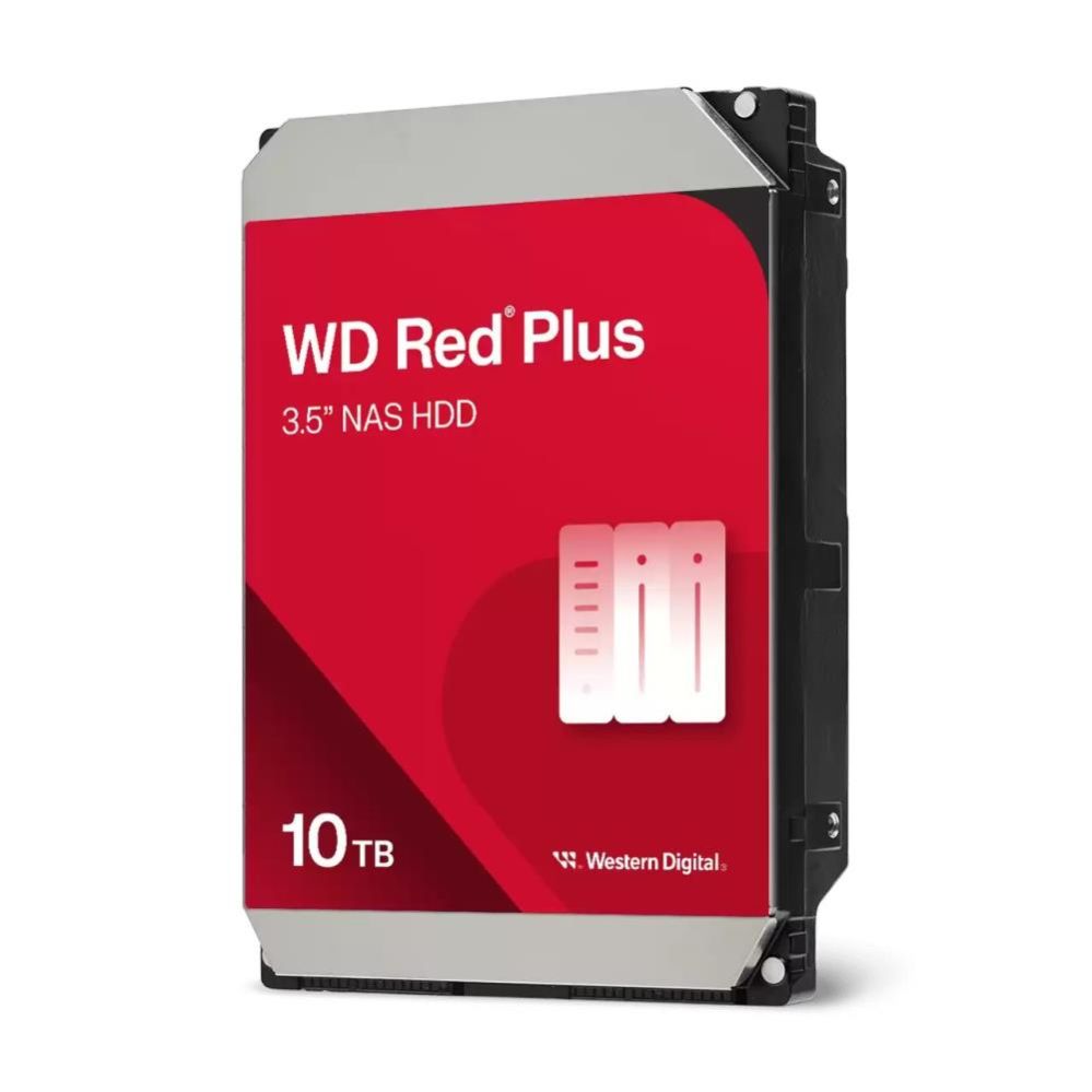 Жесткий диск HDD Western Digital  HDD||Red Plus|10TB|SATA|512 MB|7200 rpm|3,5"|WD100EFGX