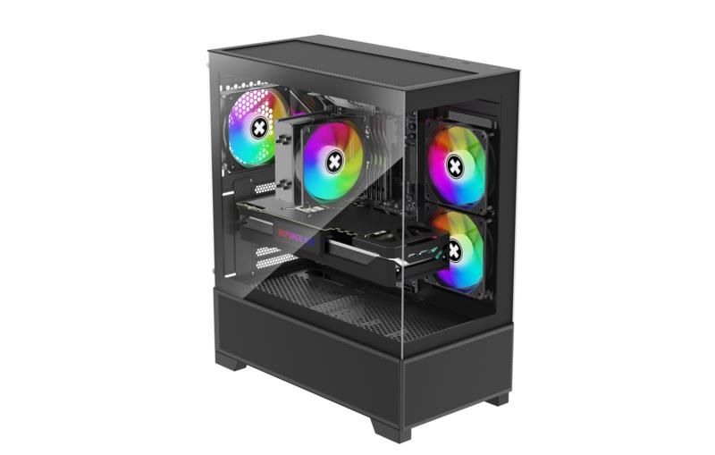 Корпус для компьютера XILENCE  Case||XG172|MidiTower|Case product features Fan control panel/Transparent panel|Not included|Colour Black|XG172
