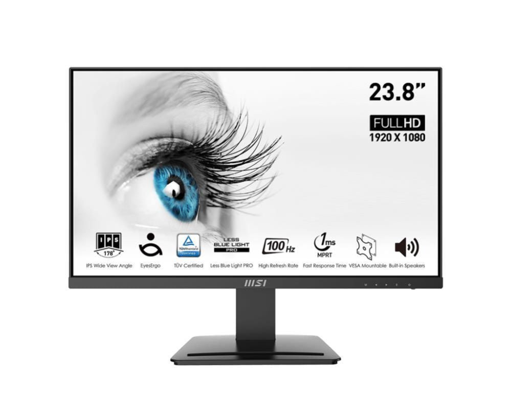 Монитор MSI  LCD Monitor||PRO MP243X|23.8"|Business|Matte|Panel IPS|1920x1080|16:9|100Hz|4 ms|Speakers|PROMP243X