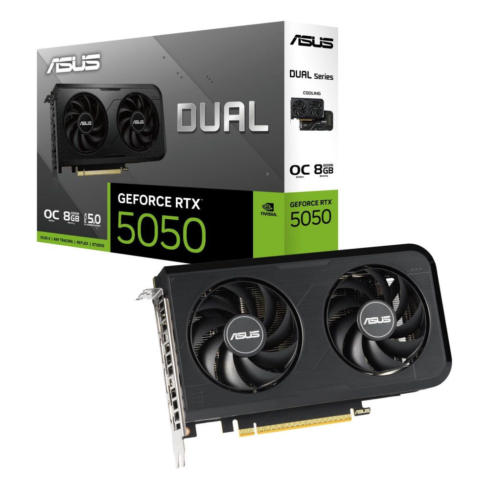 Графическая карта / Видеокарты Asus  Graphics Card||NVIDIA GeForce RTX 5050|8 GB|GDDR6|128 bit|PCIE 5.0 16x|Dual Slot Fansink|DUAL-RTX5050-O8G