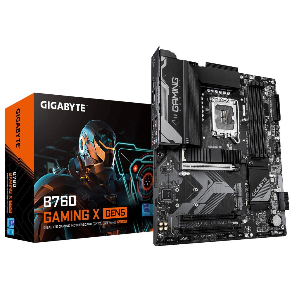 Материнская плата для процессоров Intel Gigabyte  Mainboard||Intel B760 Express|LGA1700|ATX|Memory DDR5|Memory slots 4|B760GAMINGXGEN5