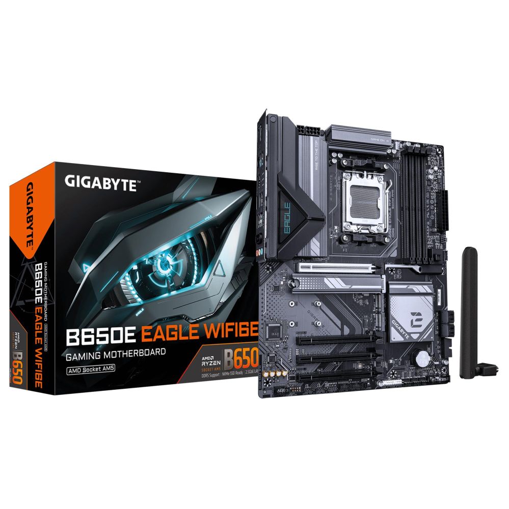 Материнская плата для процессоров AMD Gigabyte  Mainboard||SAM5|ATX|Memory DDR5|Memory slots 4|B650EEAGLEWF6E1.0