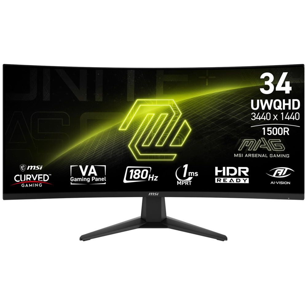 Монитор MSI  LCD Monitor||MAG 346CQ|34"|Gaming/Curved|Panel VA|3440x1440|16:9|180 Hz|1 ms|MAG346CQ