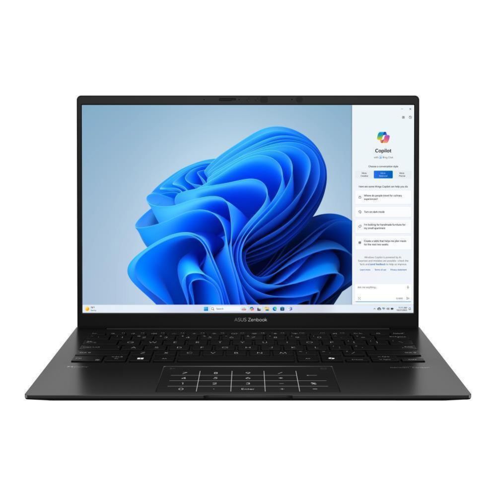 Sülearvuti Asus  Notebook||ZenBook Series|14 OLED|UM3406KA-QD066W|CPU  AMD Ryzen AI 5|340|2000 MHz|14"|1920x1200|RAM 16GB|LPDDR5x|SSD 1TB|AMD Radeon Graphics|Integrated|ENG|NumberPad|Windows 11 Home|Black|1.2 kg|90NB14U1-M00LJ0