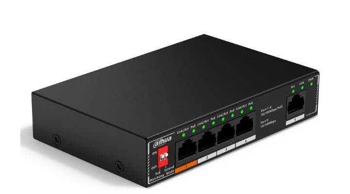 Commutator DAHUA  Switch||PoE ports 4|60 Watts|SF1005P
