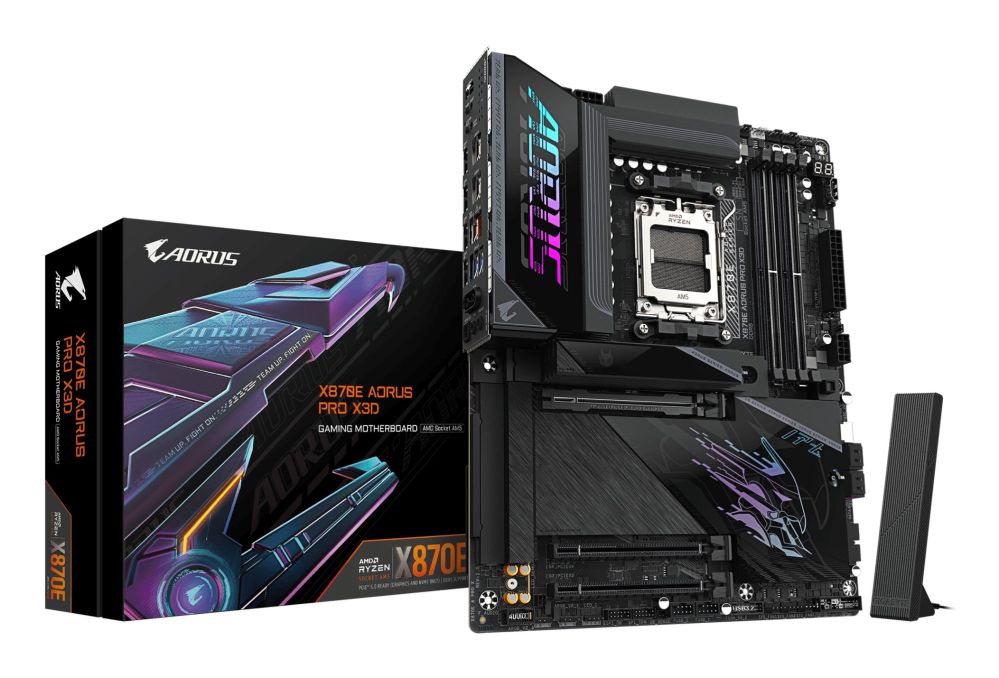 AMD protsessori emaplaat Gigabyte  Mainboard||AMD X870E|Socket AM5|ATX|RAM DDR5-SDRAM|4xSlots|Wi-Fi Yes|Bluetooth Yes|4xNumber of M.2 (M) slots|X870EAPROX