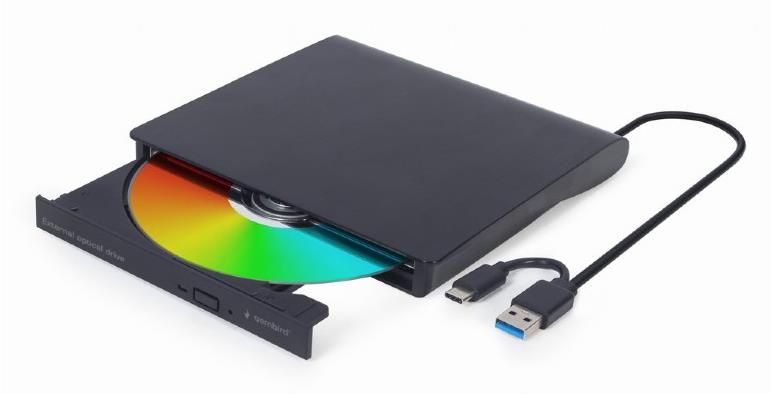 Модули и трансиверы Gembird  DVD RW USB3/USB-C 8X EXT RTL/BLACK DVD-USB-031