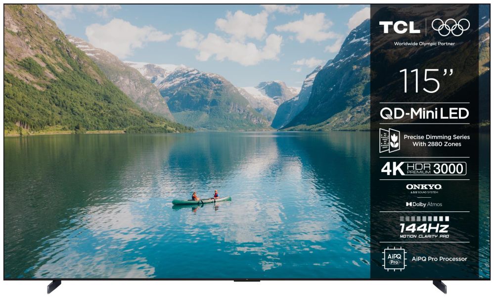 TV TCL  TV Set||115 "|4K Ultra HD|3840 x 2160 pixels|Flat|16:9|QD-Mini LED|115C7K