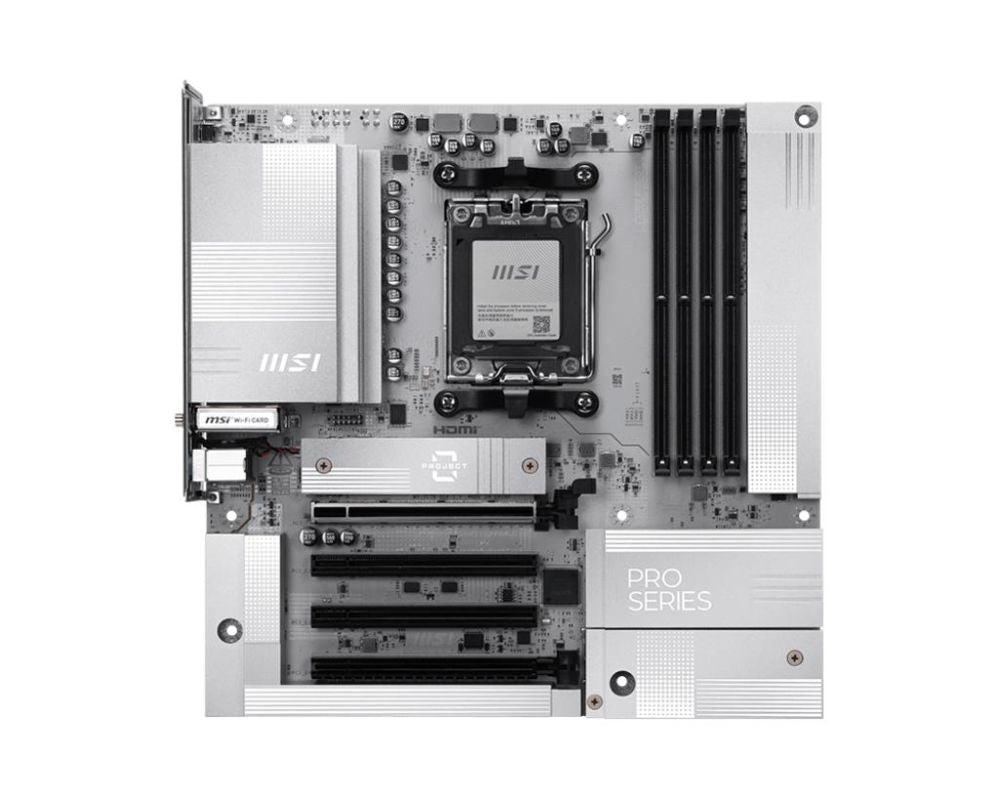 AMD protsessori emaplaat MSI  Mainboard||AMD B850|Socket AM5|micro ATX|RAM DDR5-SDRAM|4xSlots|Wi-Fi Yes|Bluetooth Yes|1xPCI Express x4 slots|1xPCI Express x16 slots|2xNumber of M.2 (M) slots|PROB850M-AWIFIPZ