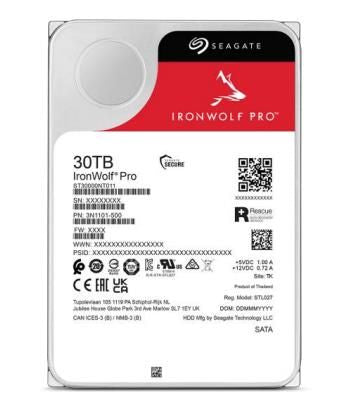 Kõvaketas HDD SeaGate  HDD||IronWolf Pro|30TB|512 MB|7200 rpm|3,5"|ST30000NT011
