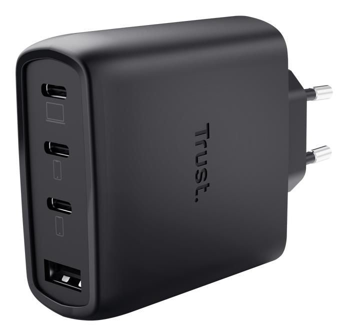 Laadijad ja juhtmed Trust  MOBILE CHARGER WALL MAXO 65W/4-PORT GAN BLACK 26067