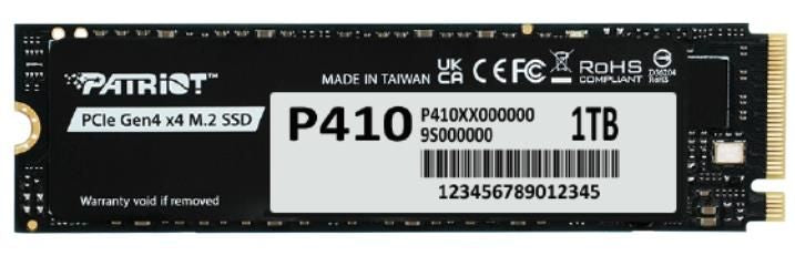 Hard drive SSD Patriot  SSD||320xTBW rating|NVMe Yes|PCI Express|M.2|1000 GB|P410P1TBM28H