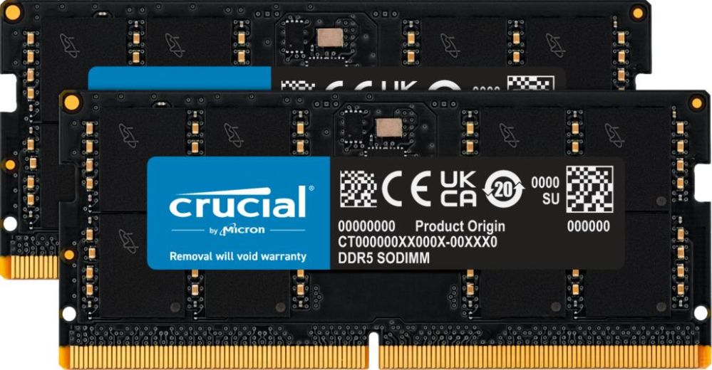 RAM DDR4 Crucial  NB MEMORY 64GB DDR5-5600 SO/KIT2 CT2K32G56C46S5