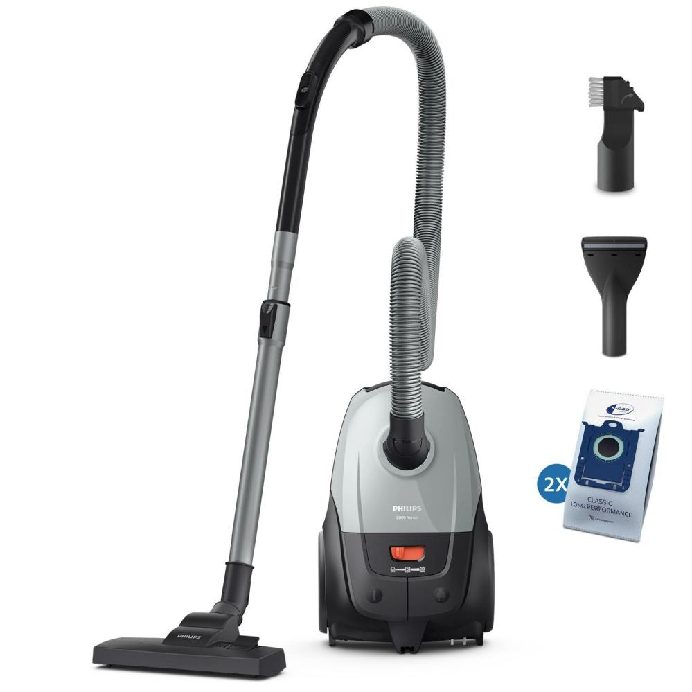 Tolmuimeja Philips  Vacuum Cleaner||Input power 850 W|Dust capacity 3 L|Cylinder vacuum|Cleaning type Dry|Dust container Dust bag|Colour Black/Grey|XD2142/12
