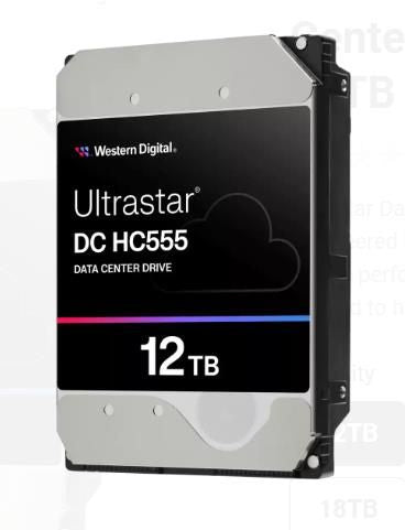 Hard drive HDD Western Digital  HDD| ULTRASTAR|Ultrastar DC HC555|12TB|512 MB|7200 rpm|3,5"|0B48720