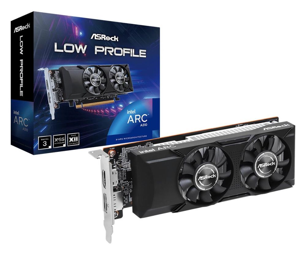 Графическая карта / Видеокарты Asrock  Graphics Card||Intel|Arc A310|2000 MHz|4 GB|GDDR6|64 bit|PCI Express x8 4.0|Active|A310LP4G
