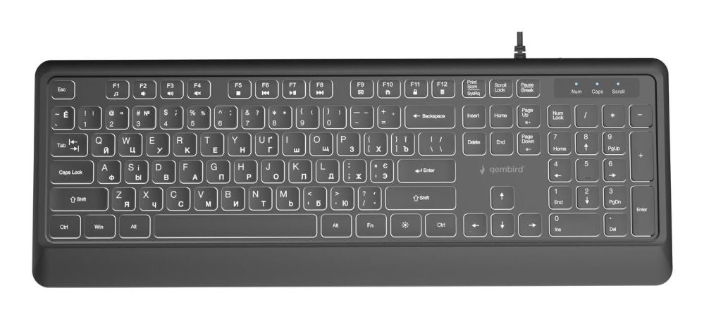 Computer keyboard Gembird  KEYBOARD MULTIMEDIA USB CYRILL/BLACK KB-UML-04-CYRL